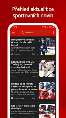 Sport zprávy - Český Sport android App screenshot 2